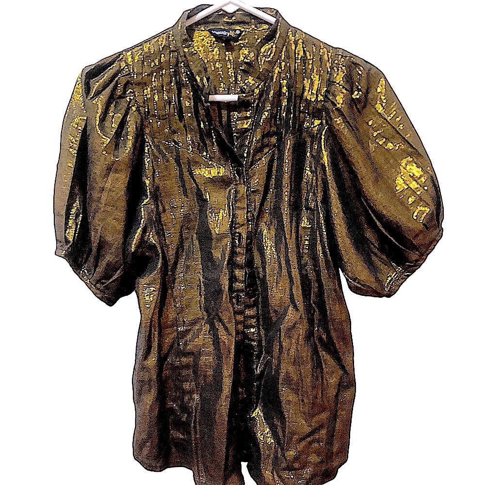 Vintage Gold Chaudry Short Sleeved Top